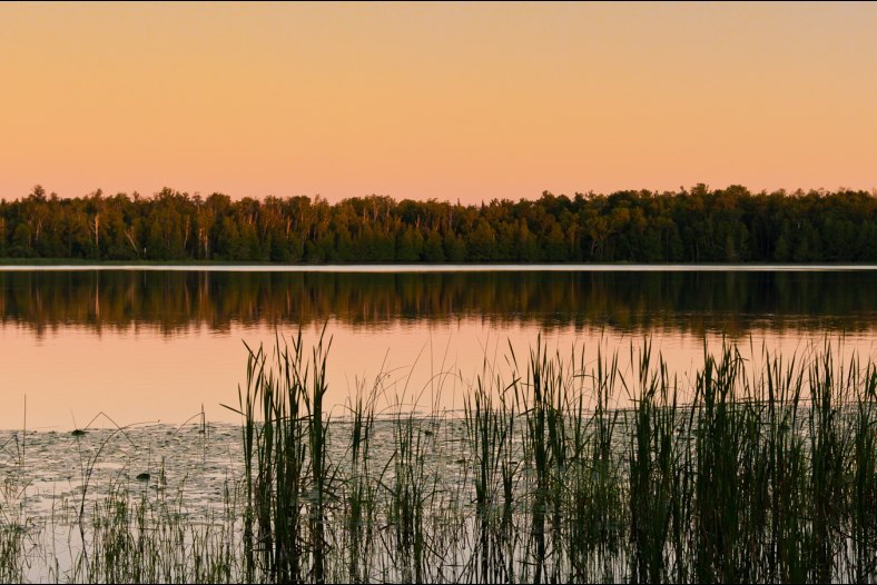 Evening light on Little Moose Lake